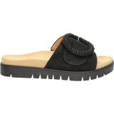 Gabor - Dames Slipper - Suède - Zwart - Leer