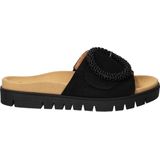 Gabor - Dames Slipper - Suède - Zwart - Leer