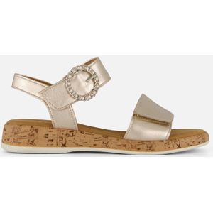 Gabor - Schoenen - Geel - Gouden Metallic Leren Sandalen