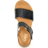 Gabor - 62.734 Sandalen - Kleur zwart/bruin - Materiaal kurk