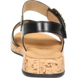 Gabor - 62.734 Sandalen - Kleur zwart/bruin - Materiaal kurk