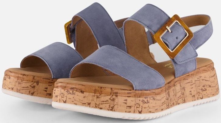 Gabor - Sandalen - Blauw - Suède