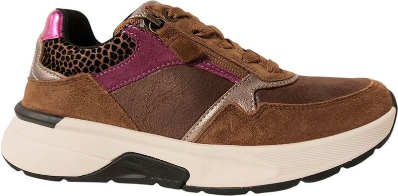 Gabor Rollingsoft Sneaker 847 63 Cognac Roze Combi