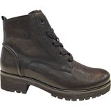 Veterlaarsjes - Effen - Leer - Blokhak - Warm Gevoerd