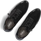 Unikleur - Sneakers - Zwart - Vetersluiting - Comfortbreedte H