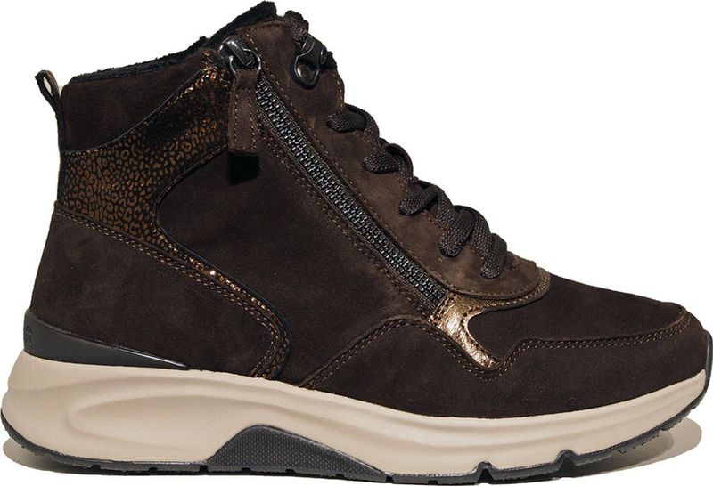 Gabor - Rollingsoft 56.888 Boot - Bruin - Suède - Met Rits