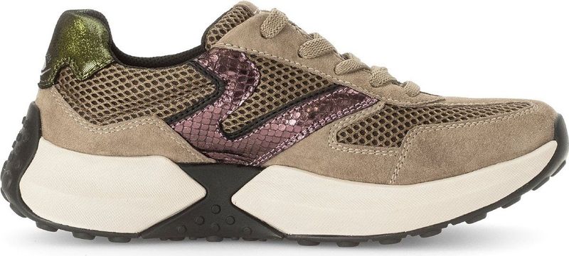 Gabor - Rollingsoft Sensitive - Dames Wandelsneaker - Beige - Flexibele Zool