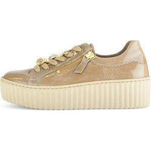 Gabor - Dames Sneakers - Beige - Vetersluiting - Comfortabel Draagcomfort