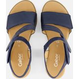 Gabor - Sandalen - Blauw - Leer - Klittenbandsluiting - Rubber Zool