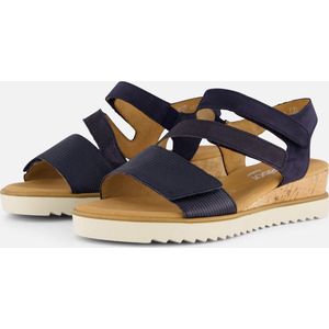 Gabor - Sandalen - Blauw - Leer - Klittenbandsluiting - Rubber Zool