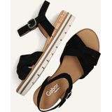 Gabor - Sandalen - Zwart - Suède - Gesp Sluiting