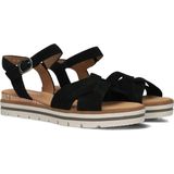 Gabor - Sandalen - Zwart - Suède - Gesp Sluiting