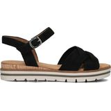 Gabor - Sandalen - Zwart - Suède - Gesp Sluiting