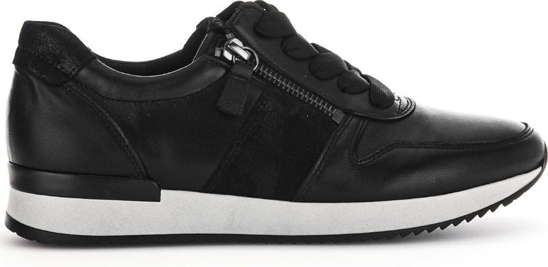 Gabor Sneaker 420 Zwart Leer 2 Ritsen