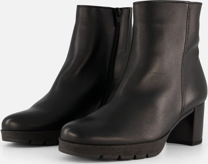 Gabor Enkellaarsjes zwart Leer - Dames