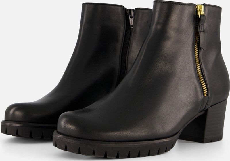 Gabor - Enkellaarsjes - Zwart - Leer