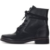 Gabor - Veterlaarzen - Zwart - Leer - Blokhak 3 cm