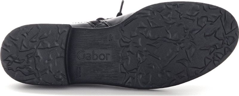 Gabor - Veterlaarzen - Zwart - Leer - Blokhak 3 cm