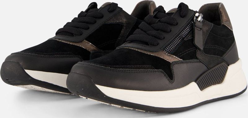 Gabor Rollingsoft sneakers zwart Suede Dames