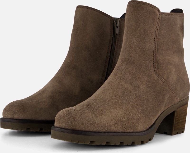 Gabor - Comfort-collectie - Enkellaarsjes - Bruin - Zacht Suède