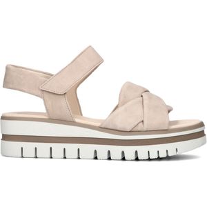 Gabor 622.1 Sandalen - Dames - Beige - Suède - Klittenbandsluiting