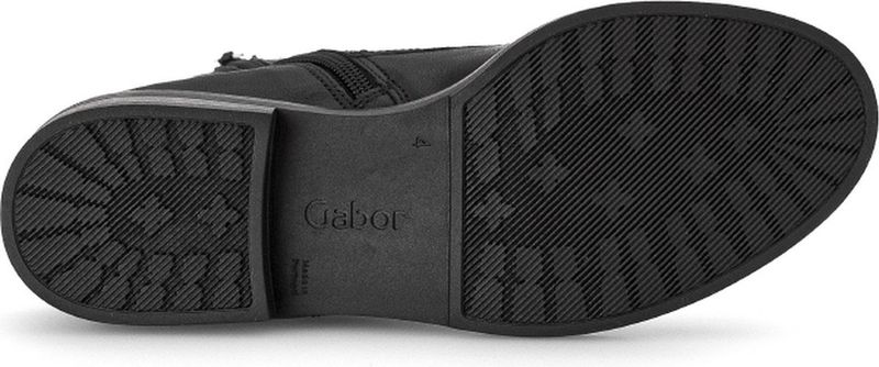 Gabor - Lace-up Laarzen - Zwart - Leer - Verwijderbare Binnenzool - Zijrits