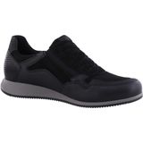 Gabor - Moderne Sportieve Slip-On Basket Schoen - Zwart - Leer