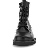 Veterlaarsjes - Effen - Leer - Ronde Neus - Middelhoge Hak