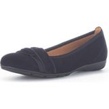 Ballerina - Effen - Leer - Suède - Ronde Neus - Platte Hak