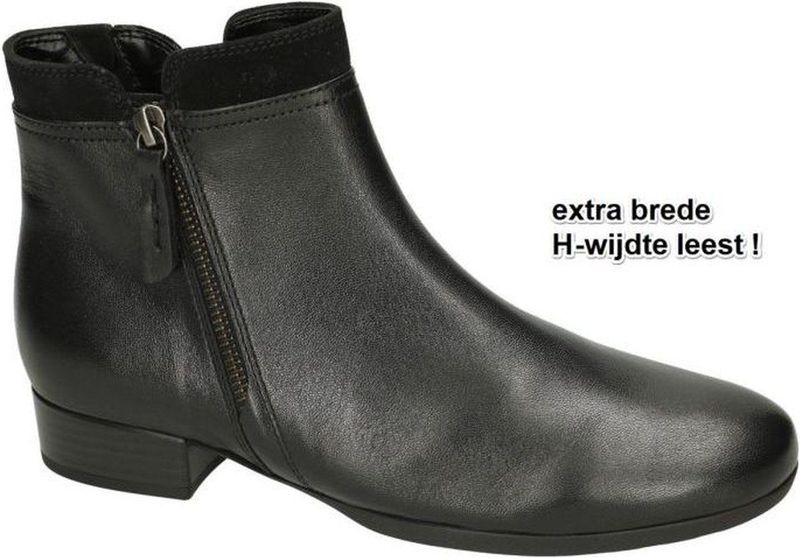 Gabor Enkellaarsjes zwart Leer Dames