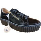 Gabor - Plateausneakers - Casual Schoenen - Zwart - Glanzend