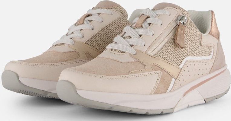 Vrijetijdsschoen - Lichtbeige/Ivory - Veterschoen - Sleehak