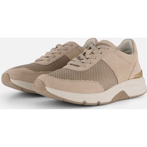 Gabor - Rolling Sneaker - Beige - Suède - Vetersluiting