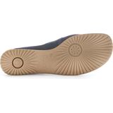 Gabor - Blauwe Nubuck Leren Mocassins - Leer - Functionele Velcro Sluiting - Comfort Elastieken
