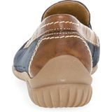 Gabor - Blauwe Nubuck Leren Mocassins - Leer - Functionele Velcro Sluiting - Comfort Elastieken