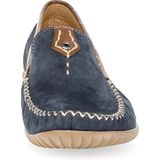 Gabor - Blauwe Nubuck Leren Mocassins - Leer - Functionele Velcro Sluiting - Comfort Elastieken
