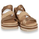 Gabor - Sleehaksandaaltjes - Beige gecombineerd - Zomerschoen - Met Drie Klittenbandsluitingen