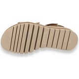Gabor - Sleehaksandaaltjes - Beige gecombineerd - Zomerschoen - Met Drie Klittenbandsluitingen