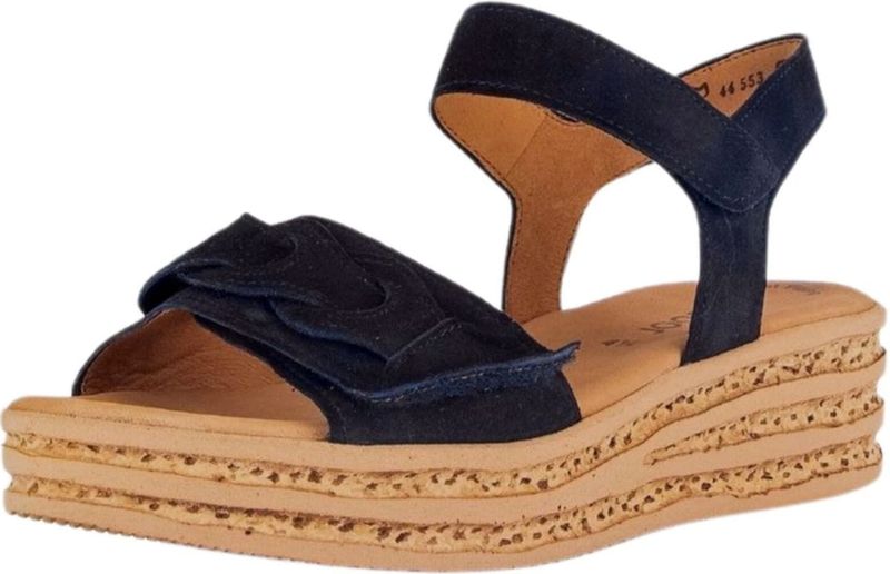 Gabor - Dames Sandalen - Blauw - Suède Leer