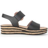 Gabor - Zwarte Sandalen - Leer - Best Fitting - Comfortabele Bandjes
