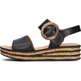 Gabor - Zwarte Sandalen - Leer - Best Fitting - Comfortabele Bandjes