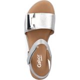 Gabor - Sandalen - Grijs - Leer - Zilveren Metallic