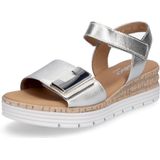 Gabor - Sandalen - Grijs - Leer - Zilveren Metallic