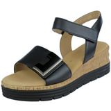 Gabor - Sandalen Plat - Zwart - Leer