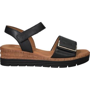 Gabor - Sandalen Plat - Zwart - Leer