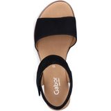 Gabor - Sandalen - Zwart - Suède