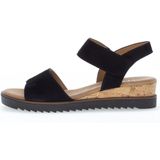 Gabor - Sandalen - Zwart - Suède