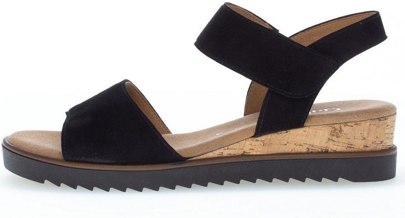 Gabor - Sandalen - Zwart - Suède