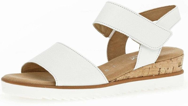 Gabor - Genua - Sandalen - Wit - Sandaal met Klittenbandsluiting