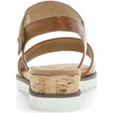 Gabor - Bruine Sandalen - Gladleer - G-breedte - 25 mm Sleehak